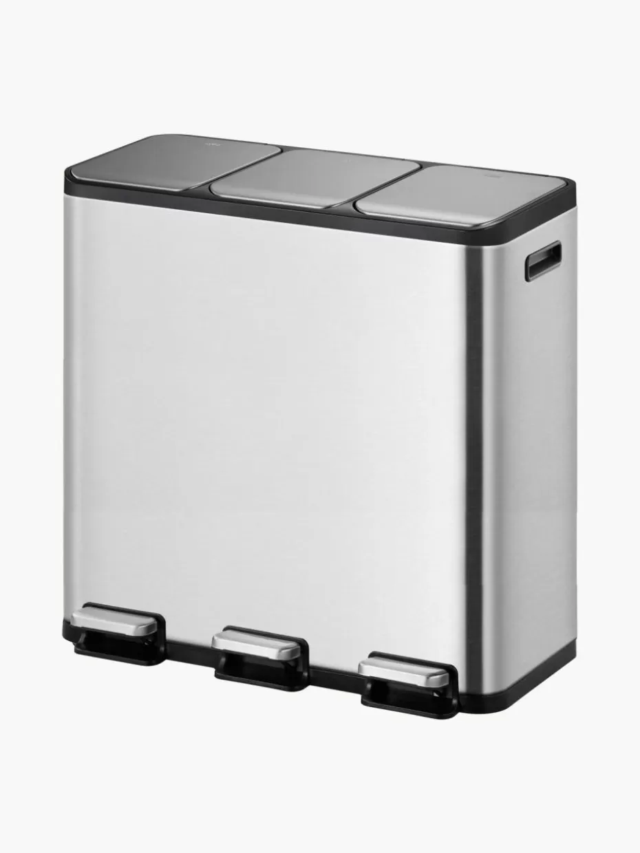 Küchenmülleimer-Westwing Abfalleimer EcoCasa mit Pedal-Funktion, 3 x 15 L