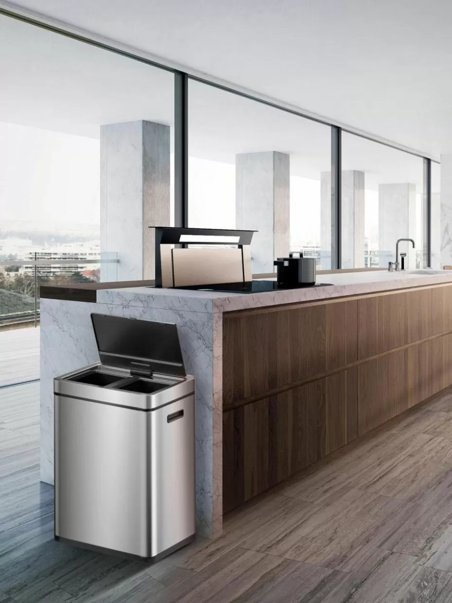 Küchenmülleimer-Westwing Abfalleimer Mirage mit Sensor-Funktion, 2x30 L