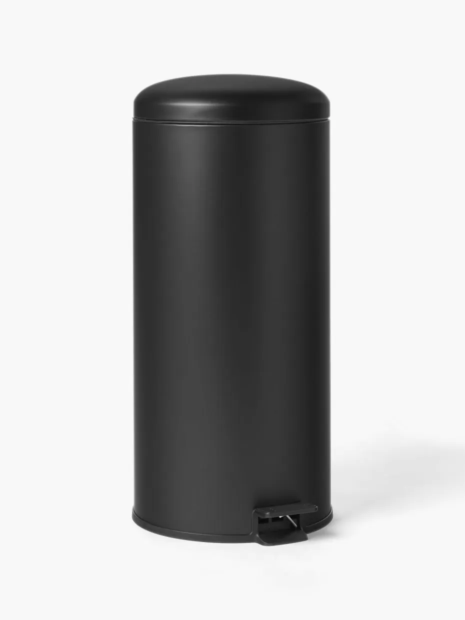 Küchenmülleimer-Westwing Collection Abfalleimer Rafa mit Pedalfunktion, 30 L Schwarz