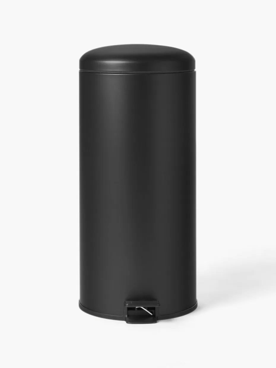 Küchenmülleimer-Westwing Collection Abfalleimer Rafa mit Pedalfunktion, 30 L Schwarz