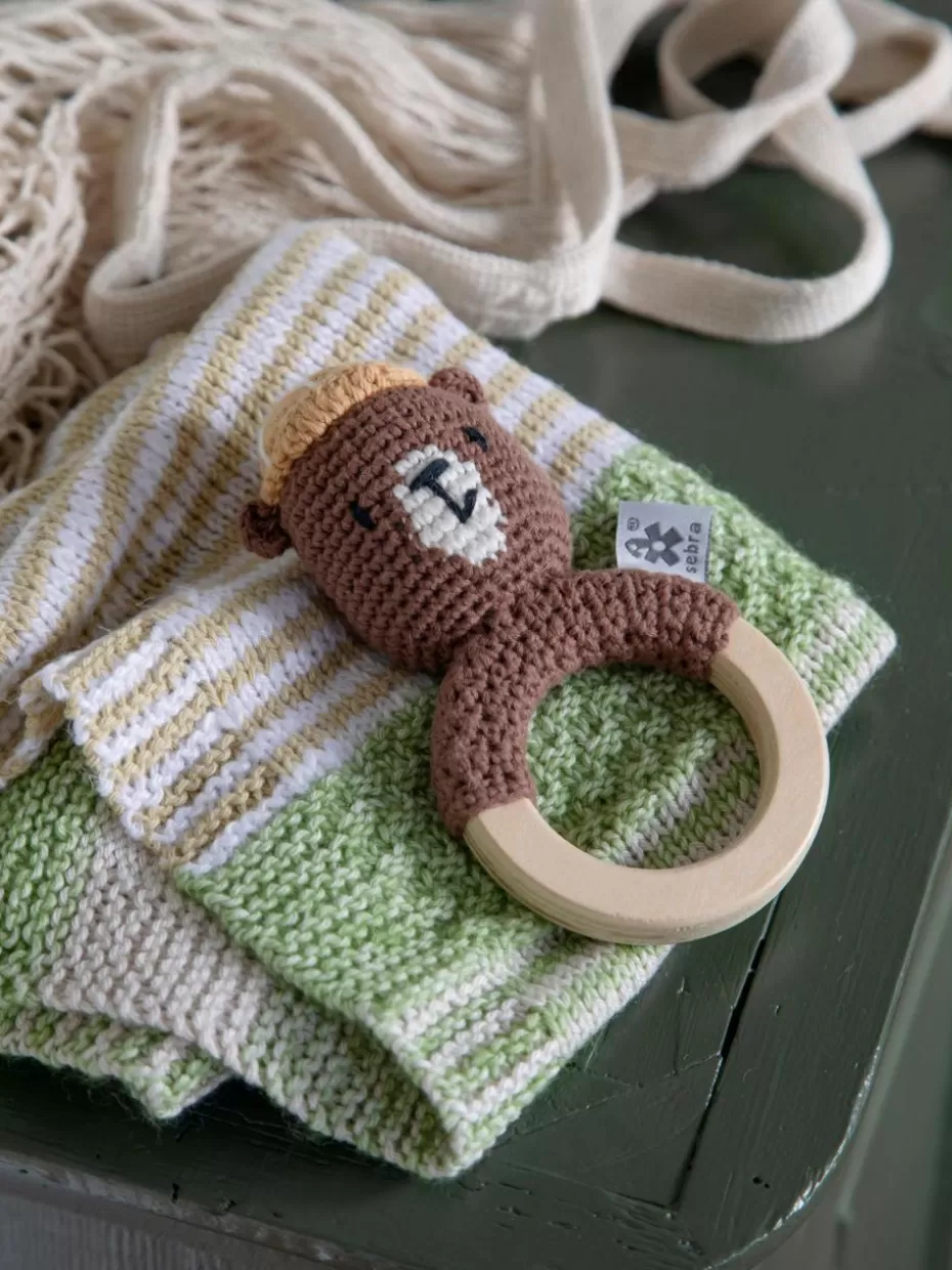 Spielzeug & Kuscheltiere-Sebra Aktivitäts-Rassel Bear