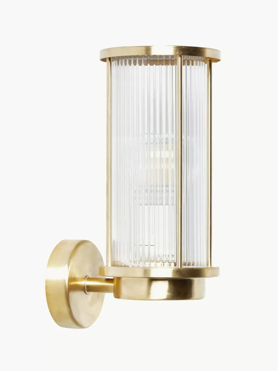 Außenwandleuchten-Westwing Außenwandleuchte Linton Goldfarben