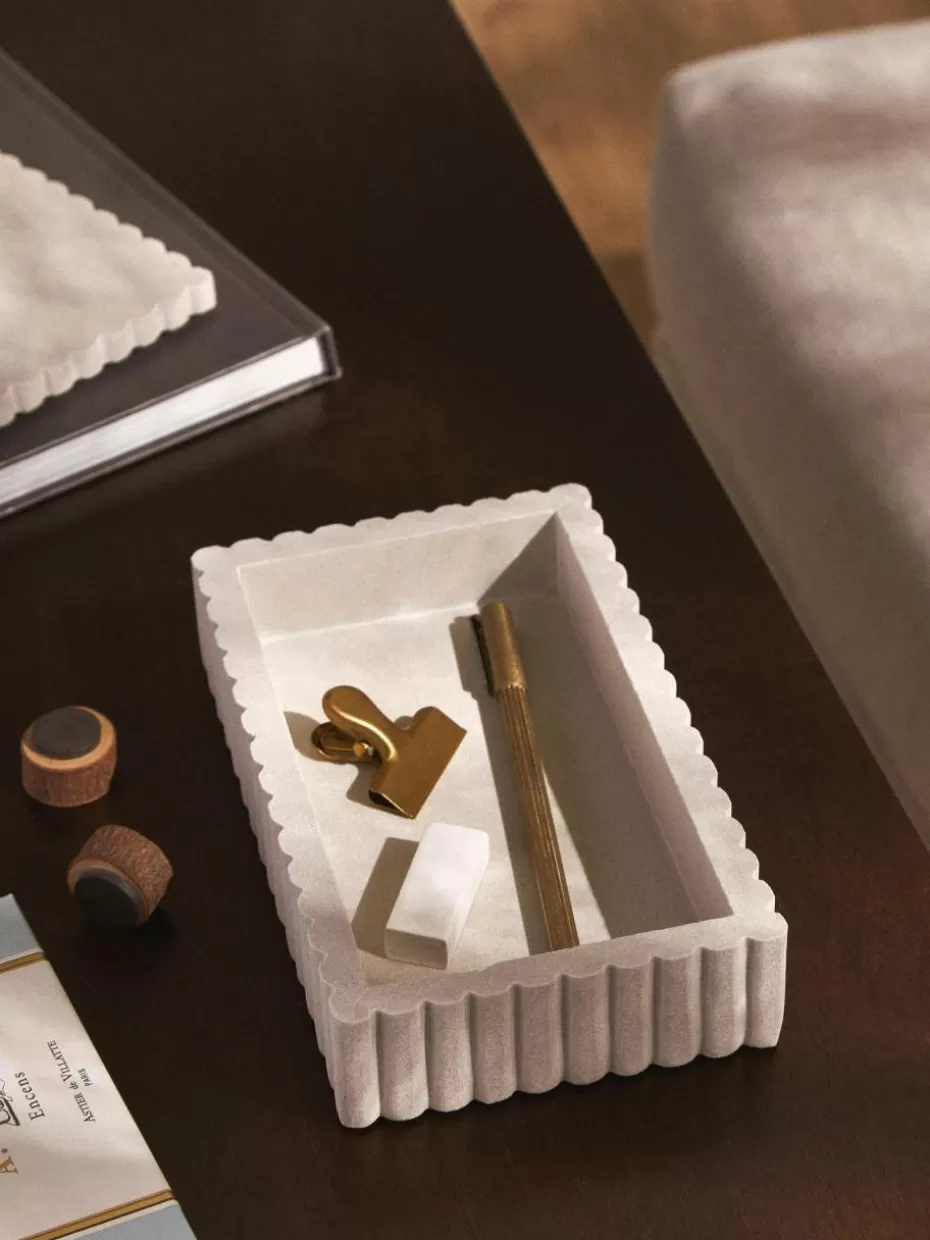 Dosen & Schmuckkästchen-Westwing Collection Aufbewahrungsbox Rita mit geriffeltem Rand