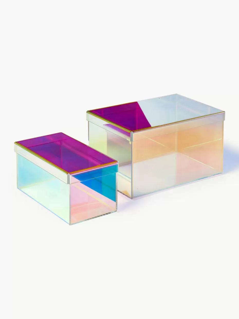 Boxen-Westwing Collection Aufbewahrungsboxen Lacy aus Acrylglas, 2er-Set
