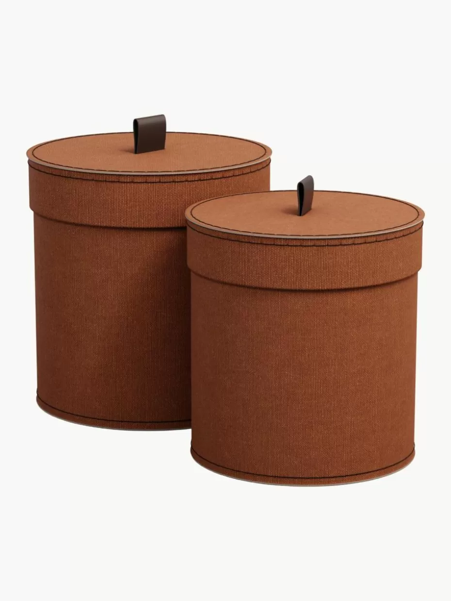 Boxen-Bigso Box of Sweden Aufbewahrungsboxen Leonore, 2er-Set Rostrot