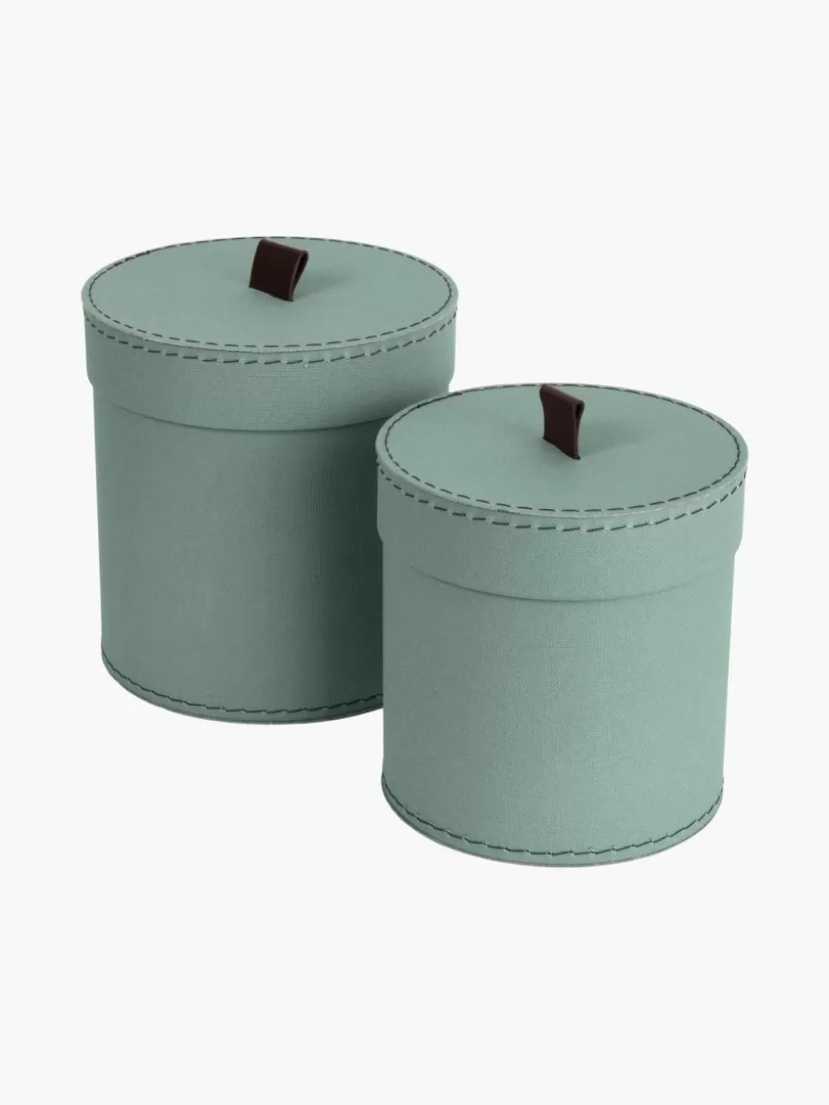 Boxen-Bigso Box of Sweden Aufbewahrungsboxen Leonore, 2er-Set Salbeigrün