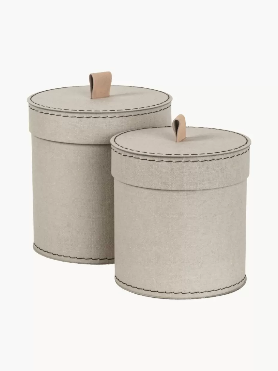 Boxen-Bigso Box of Sweden Aufbewahrungsboxen Leonore, 2er-Set Hellbeige