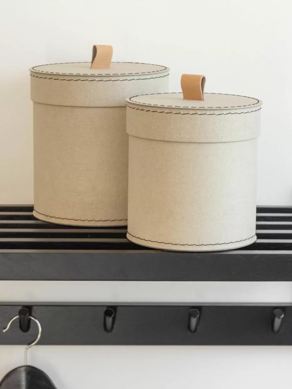 Boxen-Bigso Box of Sweden Aufbewahrungsboxen Leonore, 2er-Set Hellbeige