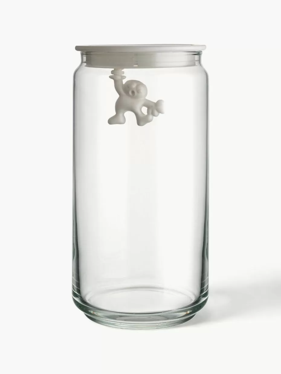 Küchenaufbewahrung-Alessi Aufbewahrungsdose Gianni, H 21 cm Weiß, Transparent
