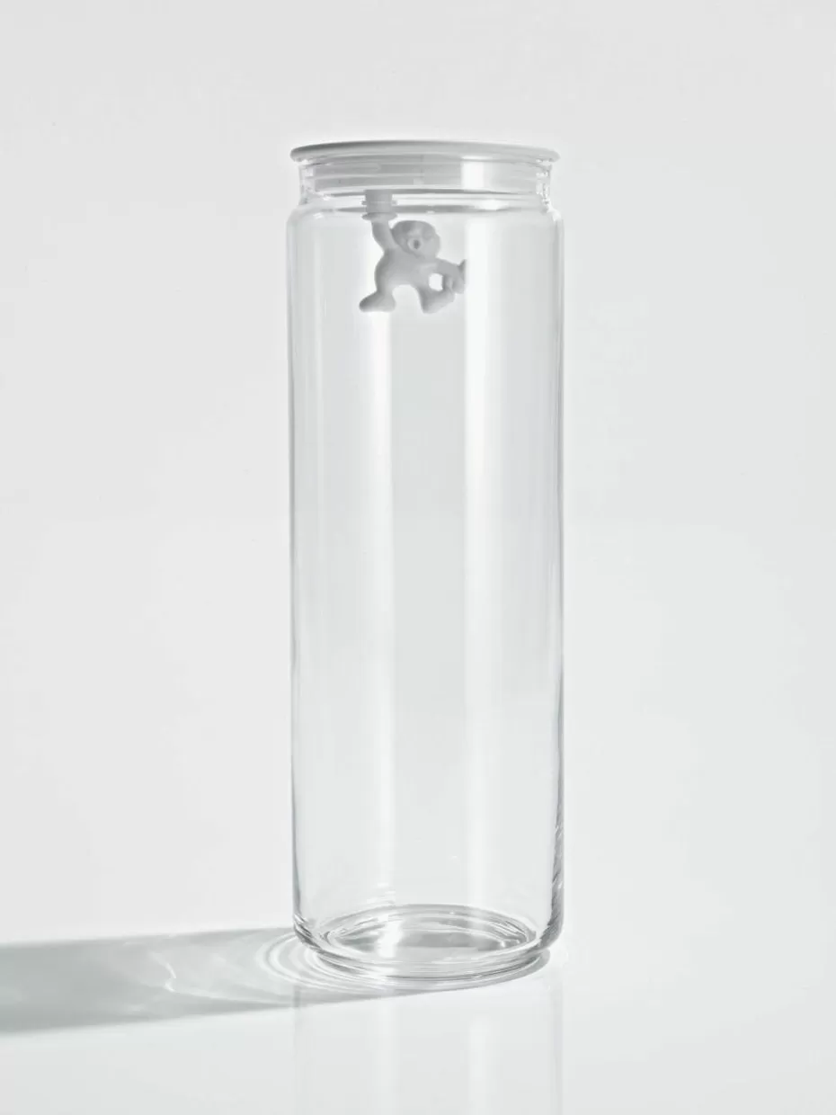 Küchenaufbewahrung-Alessi Aufbewahrungsdose Gianni, H 31 cm Weiß, Transparent