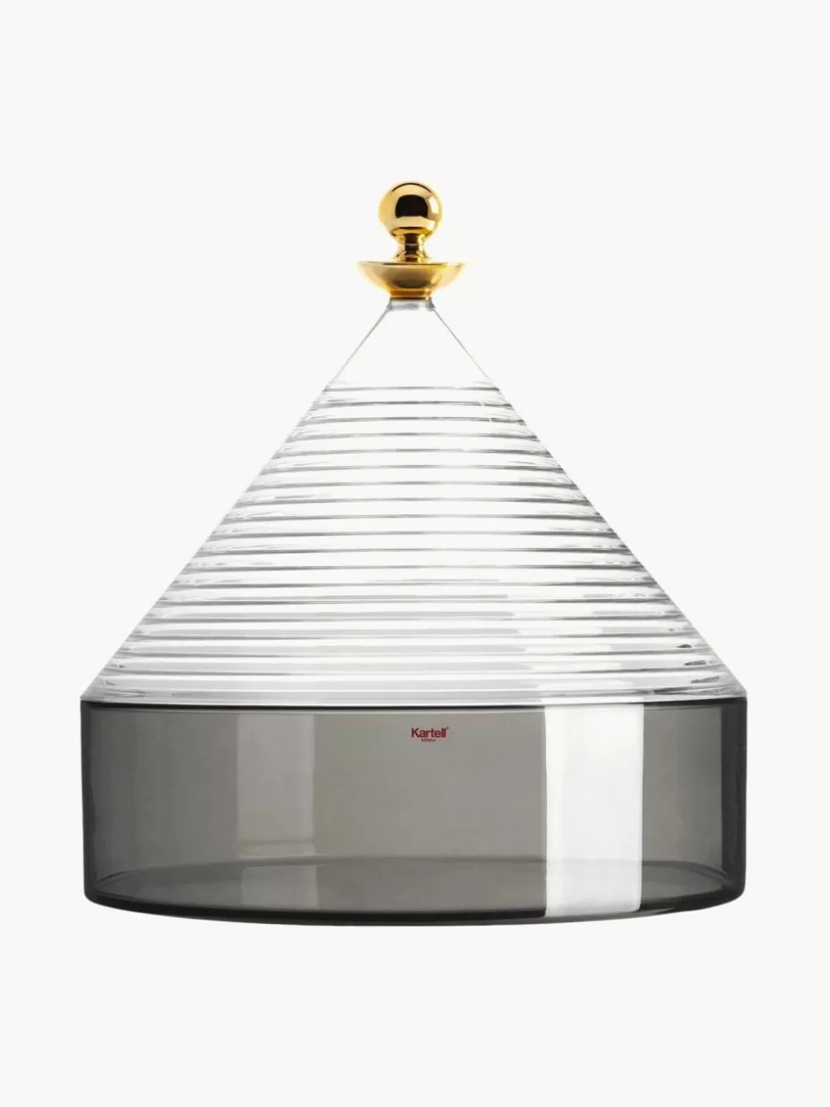 Dosen & Schmuckkästchen-Kartell Aufbewahrungsdose Trullo Grau, Transparent
