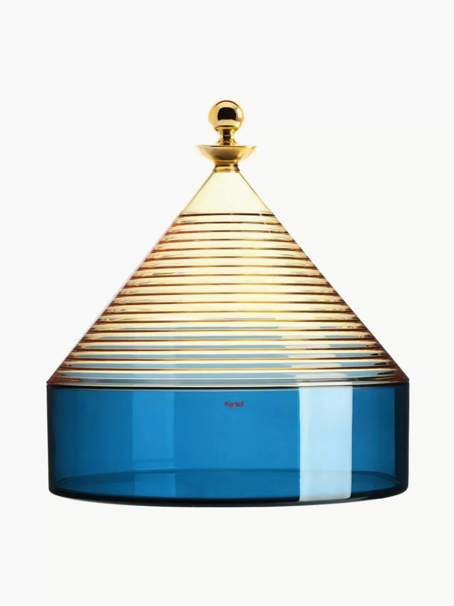 Dosen & Schmuckkästchen-Kartell Aufbewahrungsdose Trullo Gelb, Blau