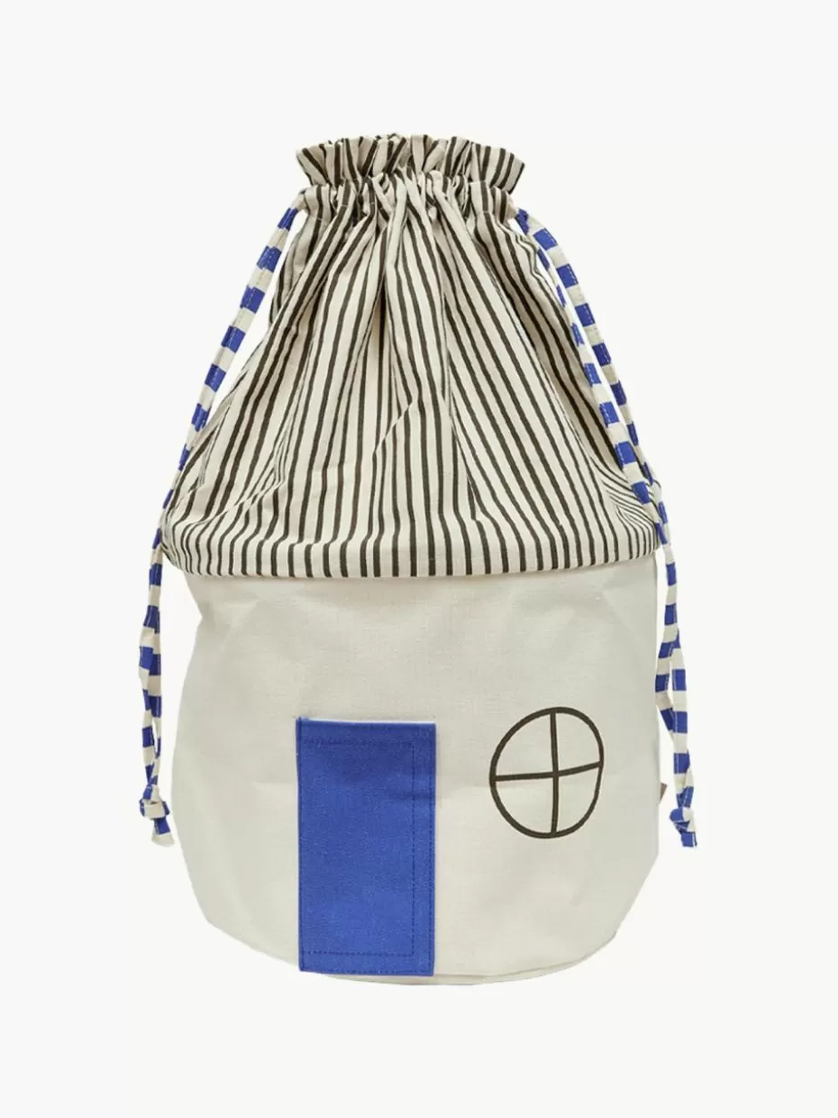 Aufbewahrung-Oyoy Living Design Aufbewahrungskorb Koya Hellbeige, Anthrazit, Blau