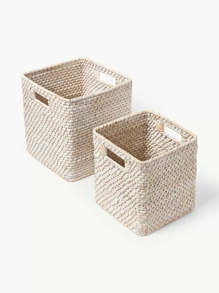 Boxen-Westwing Collection Aufbewahrungskörbe Lurdes, 2er-Set Hellbeige