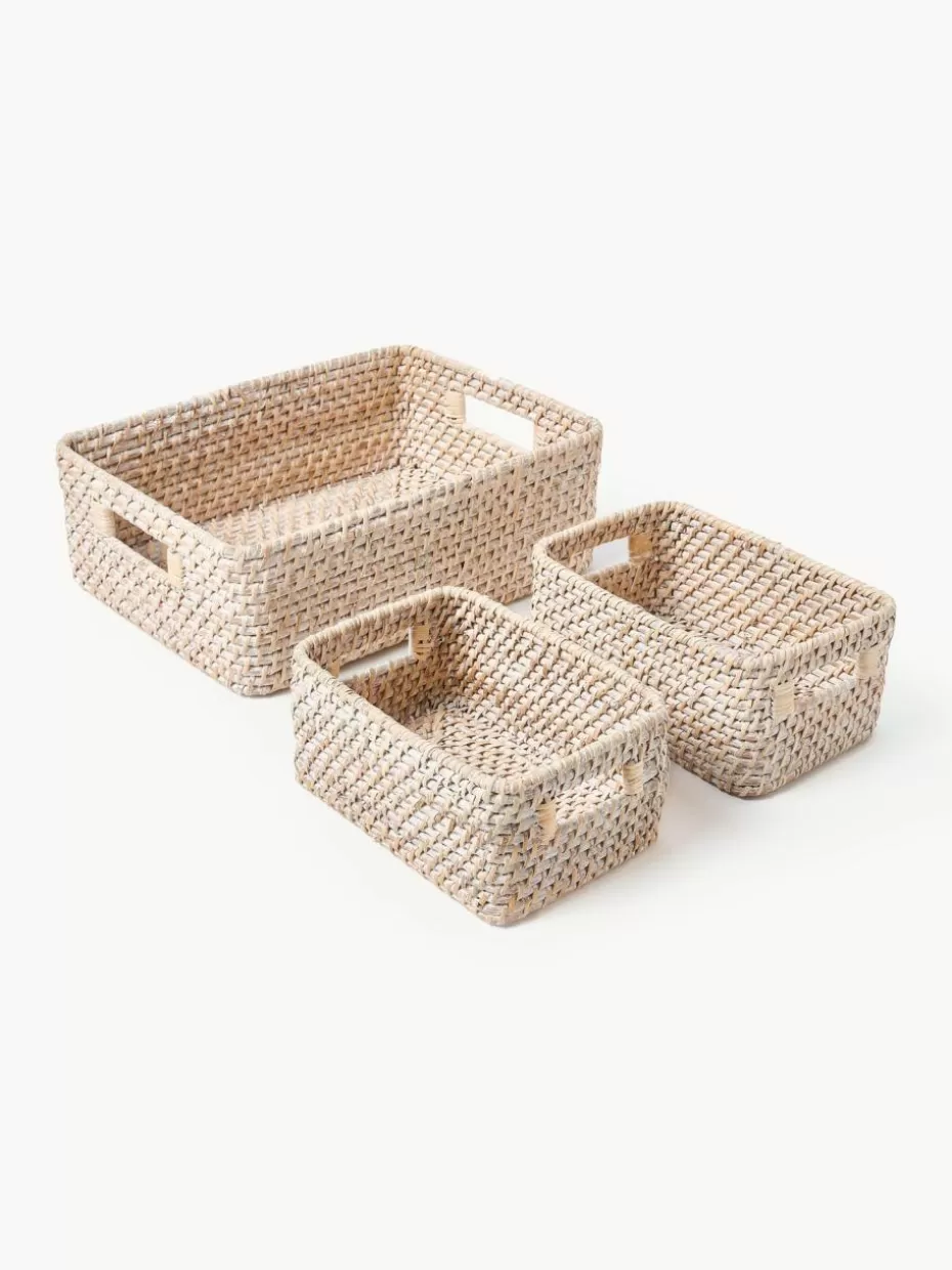 Boxen-Westwing Collection Aufbewahrungskörbe Lurdes, 3er-Set Hellbeige