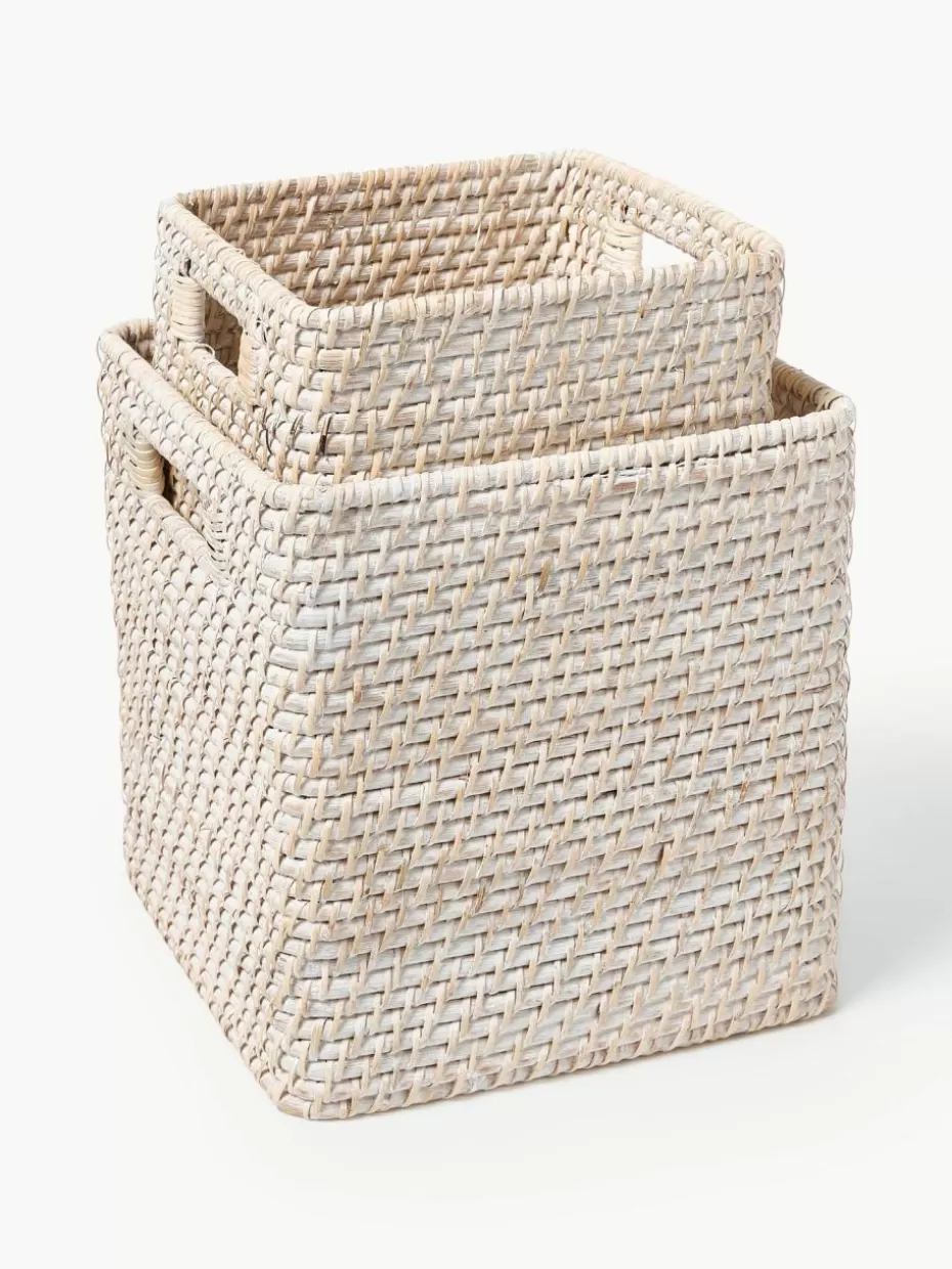 Boxen-Westwing Collection Aufbewahrungskörbe Lurdes, 2er-Set Hellbeige