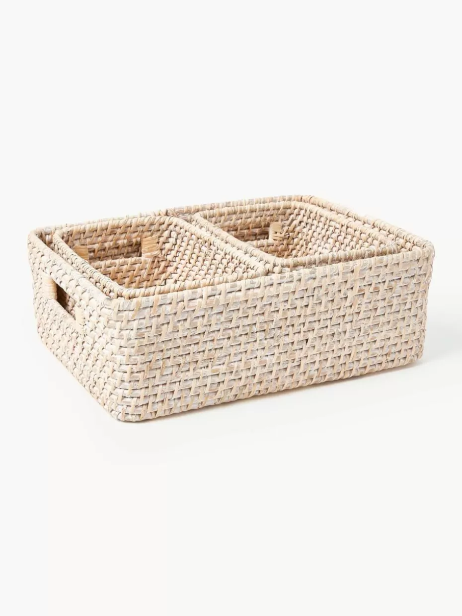 Boxen-Westwing Collection Aufbewahrungskörbe Lurdes, 3er-Set Hellbeige