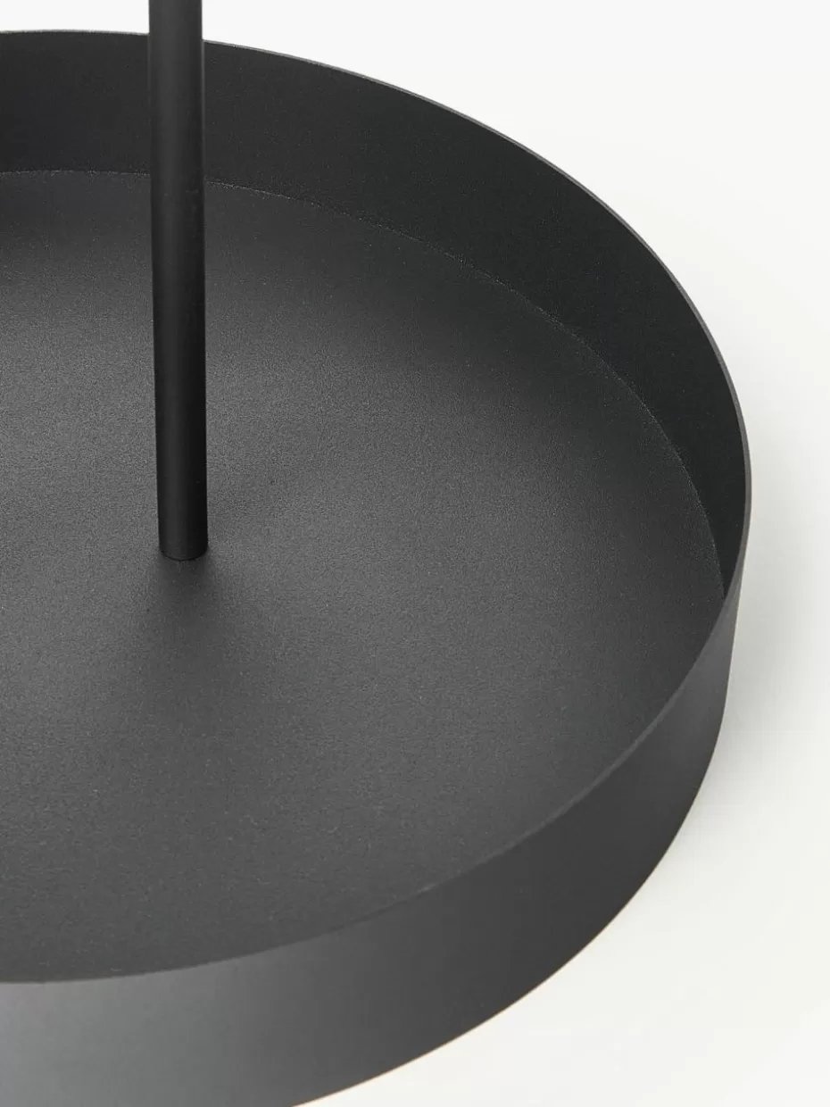 Dosen & Schmuckkästchen-ferm LIVING Aufbewahrungstablett Grib aus Metall Schwarz