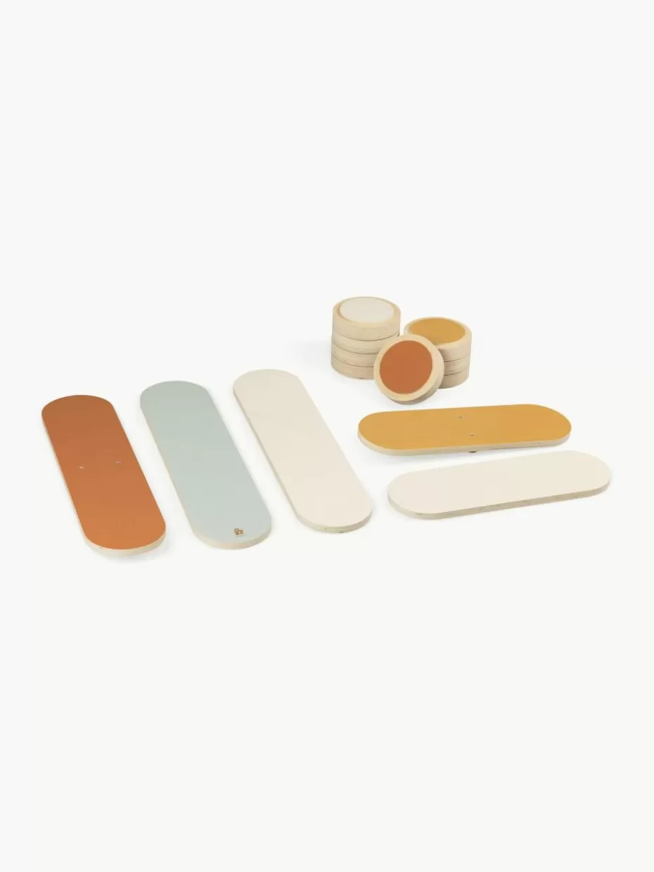 Spielzeug & Kuscheltiere-Sebra Balancierset Woodland aus Holz, 13-tlg.