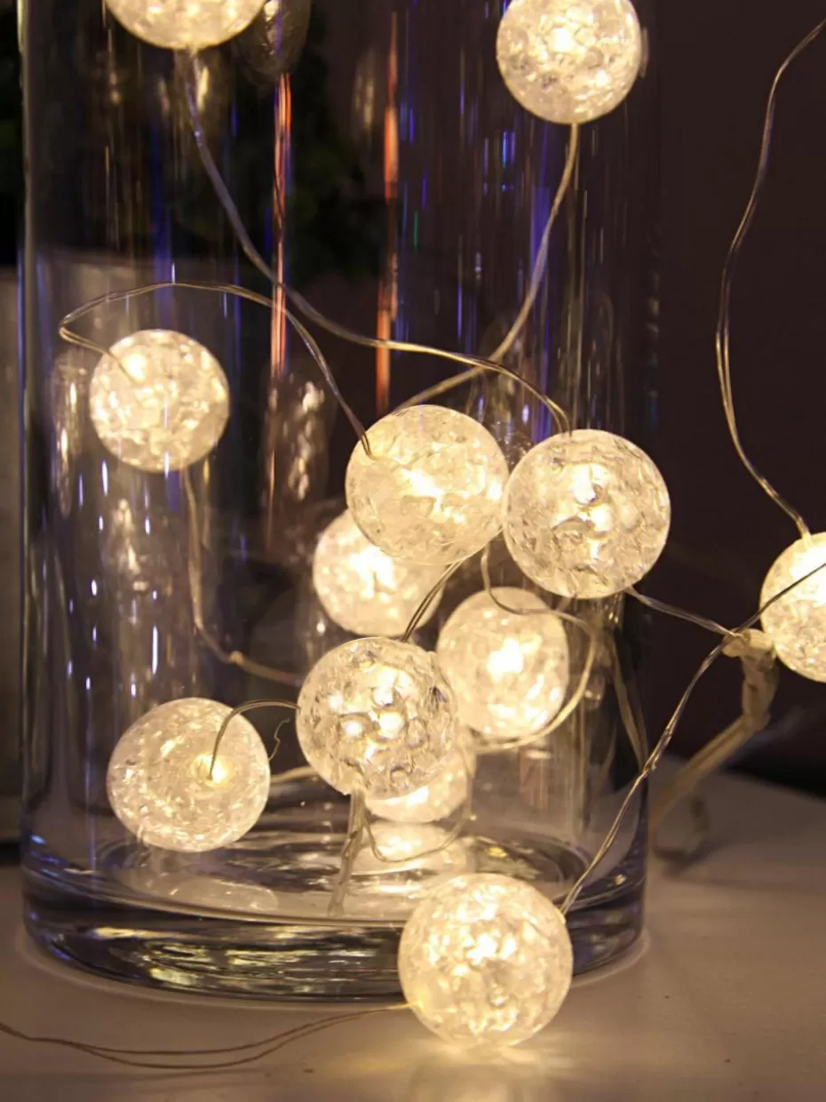 Weihnachtsbeleuchtung-Best Season Batteriebetriebene LED-Lichterkette Raindrop, 140 cm