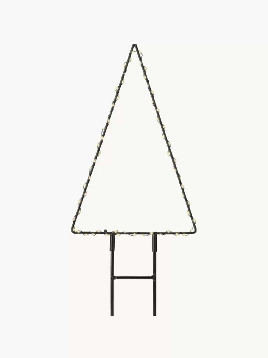 Weihnachtsbeleuchtung-Westwing Batteriebetriebene Outdoor LED-Stabbeleuchtung Winter mit Timerfunktion