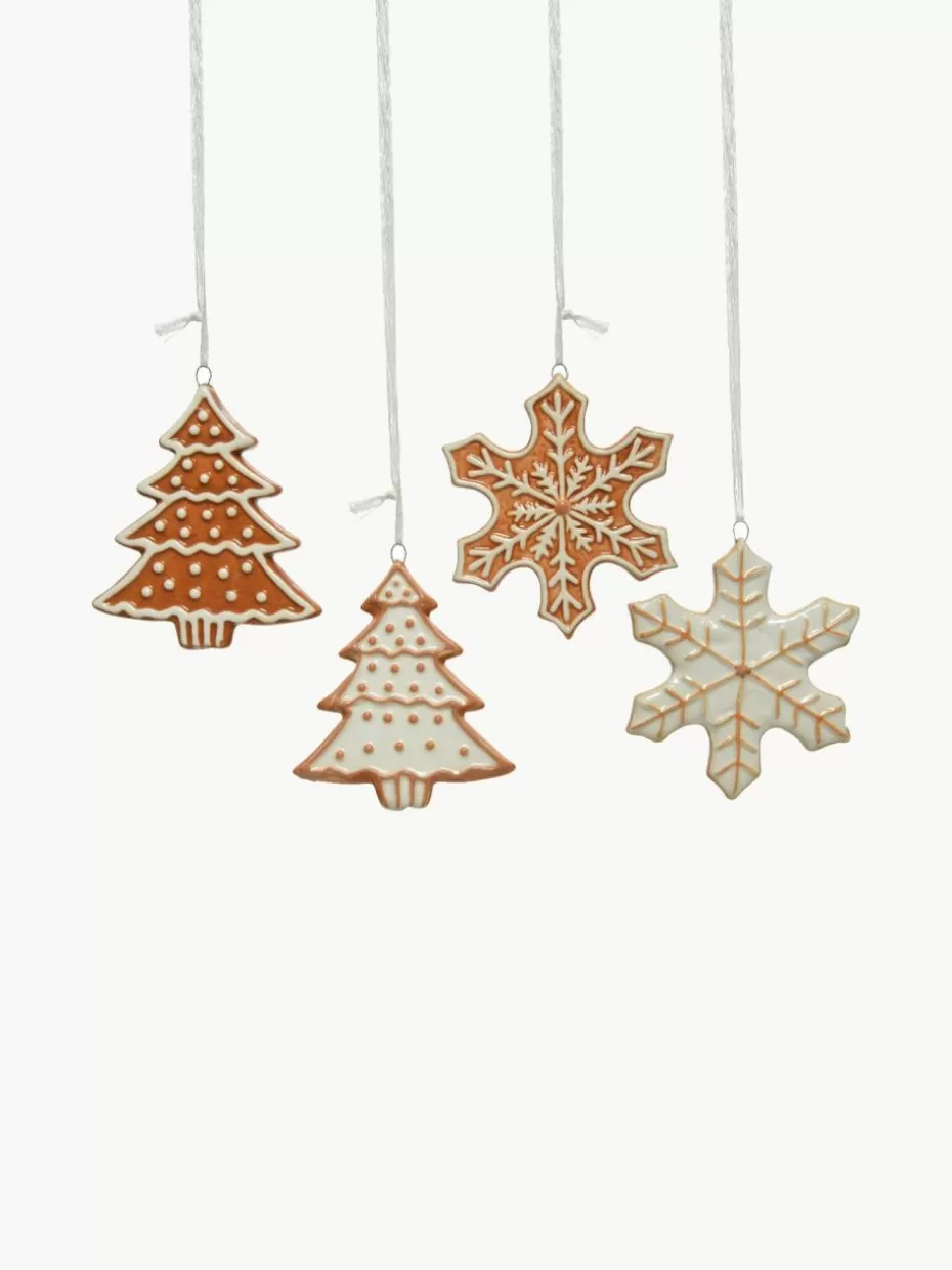Weihnachtskugeln & Baumanhänger-Westwing Baumanhänger Gingerbread, 4er-Set