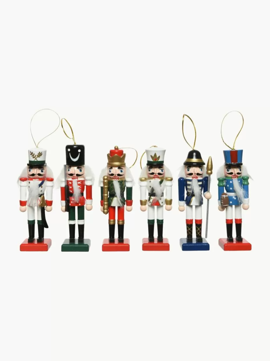 Weihnachtskugeln & Baumanhänger-Westwing Baumanhänger Nussknacker, 6er-Set