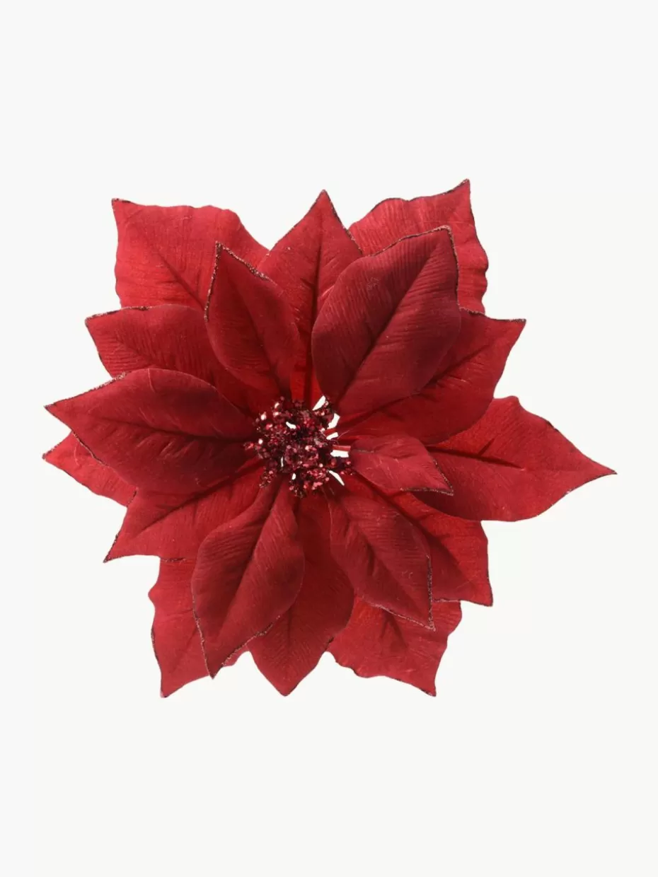 Weihnachtskugeln & Baumanhänger-Westwing Baumanhänger Poinsettia, 2 Stück
