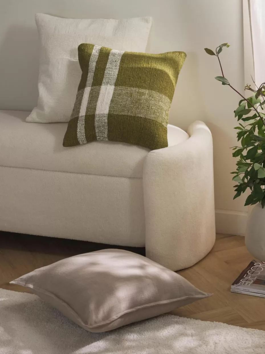 Dekokissen-Westwing Collection Baumwoll-Kissenhülle Vicky Beige