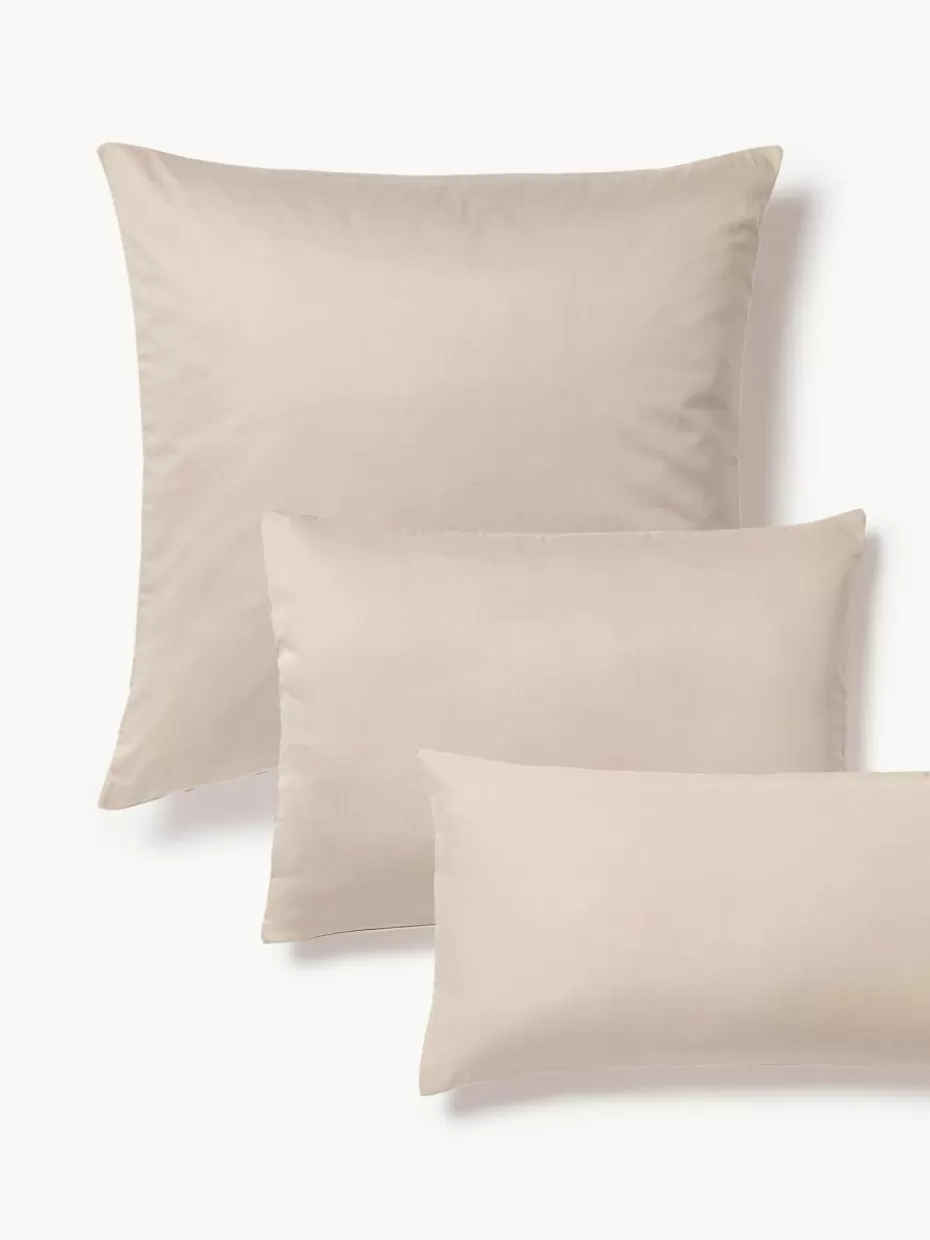 Kopfkissenbezüge-Westwing Collection Baumwollsatin-Kopfkissenbezug Comfort Beige
