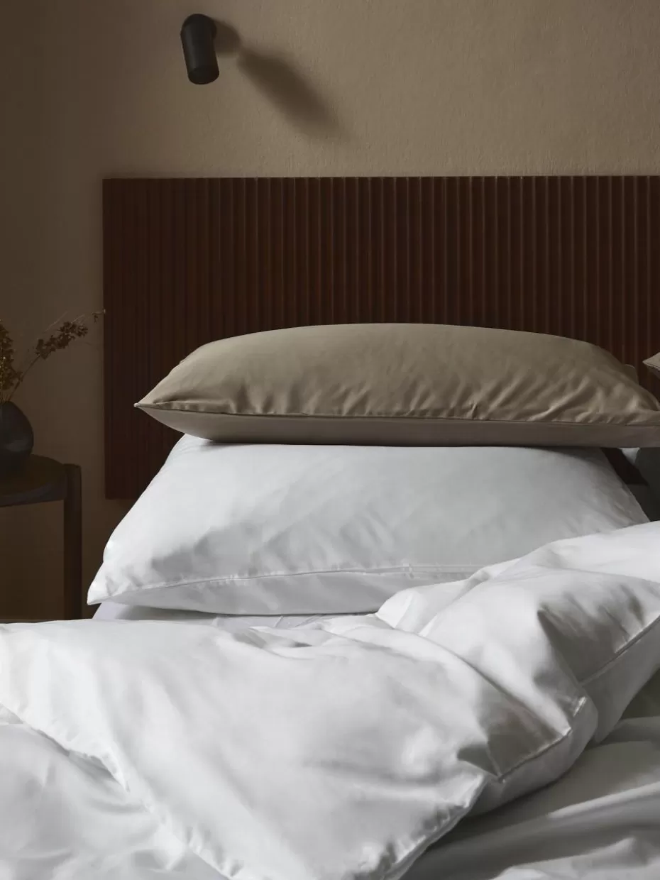 Kopfkissenbezüge-Westwing Collection Baumwollsatin-Kopfkissenbezug Comfort Weiß