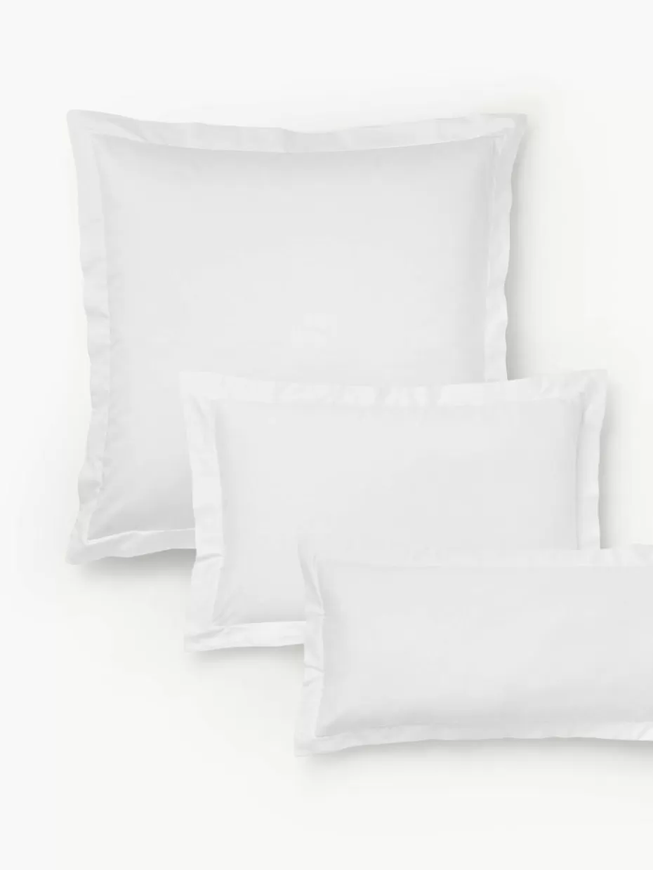 Kopfkissenbezüge-Westwing Collection Baumwollsatin-Kopfkissenbezug Premium Weiß