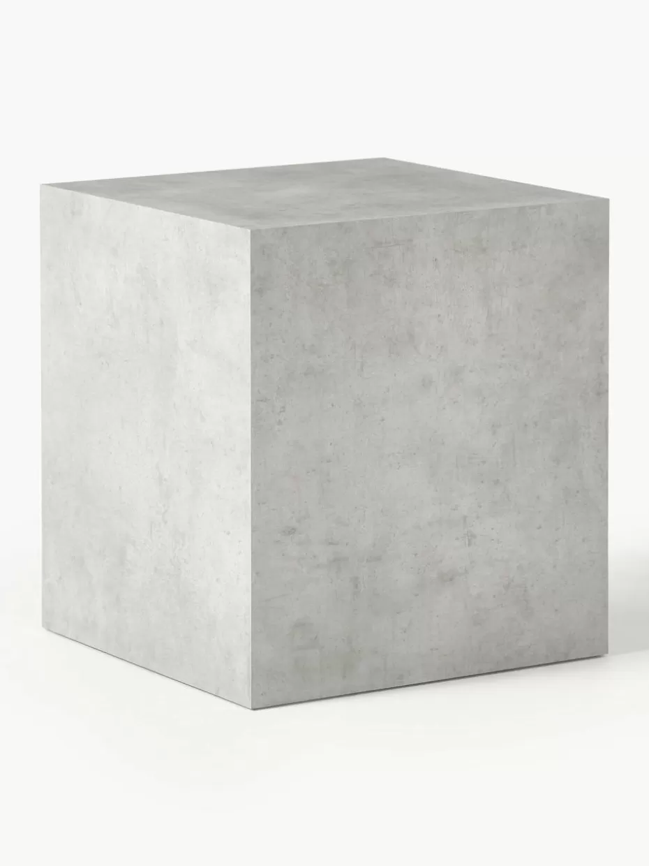 Couchtische-Westwing Collection Beistelltisch Lesley in Beton-Optik Beton-Optik Grau, matt