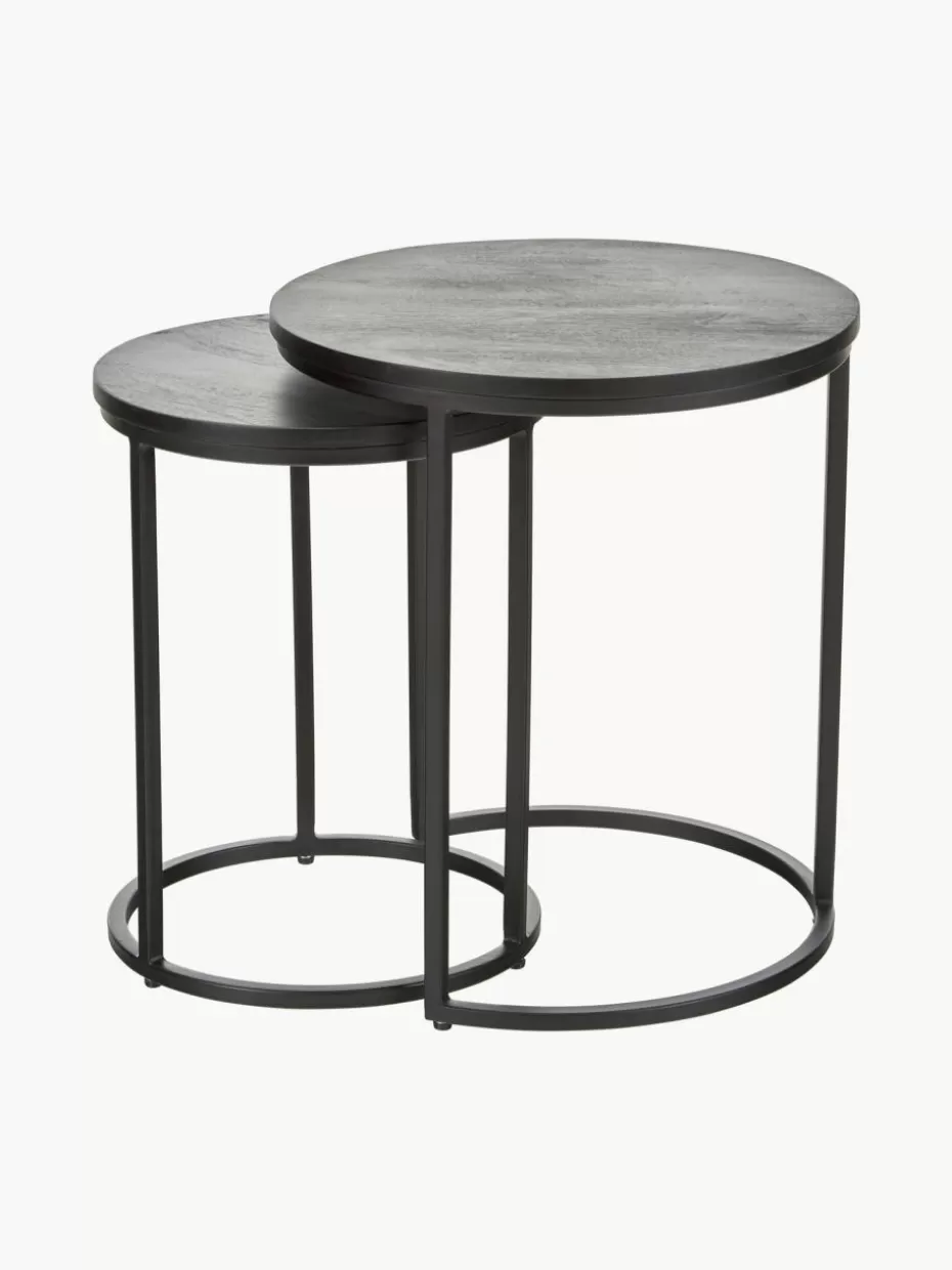 Beistelltische-Westwing Collection Beistelltische Andrew aus Mangoholz, 2er-Set