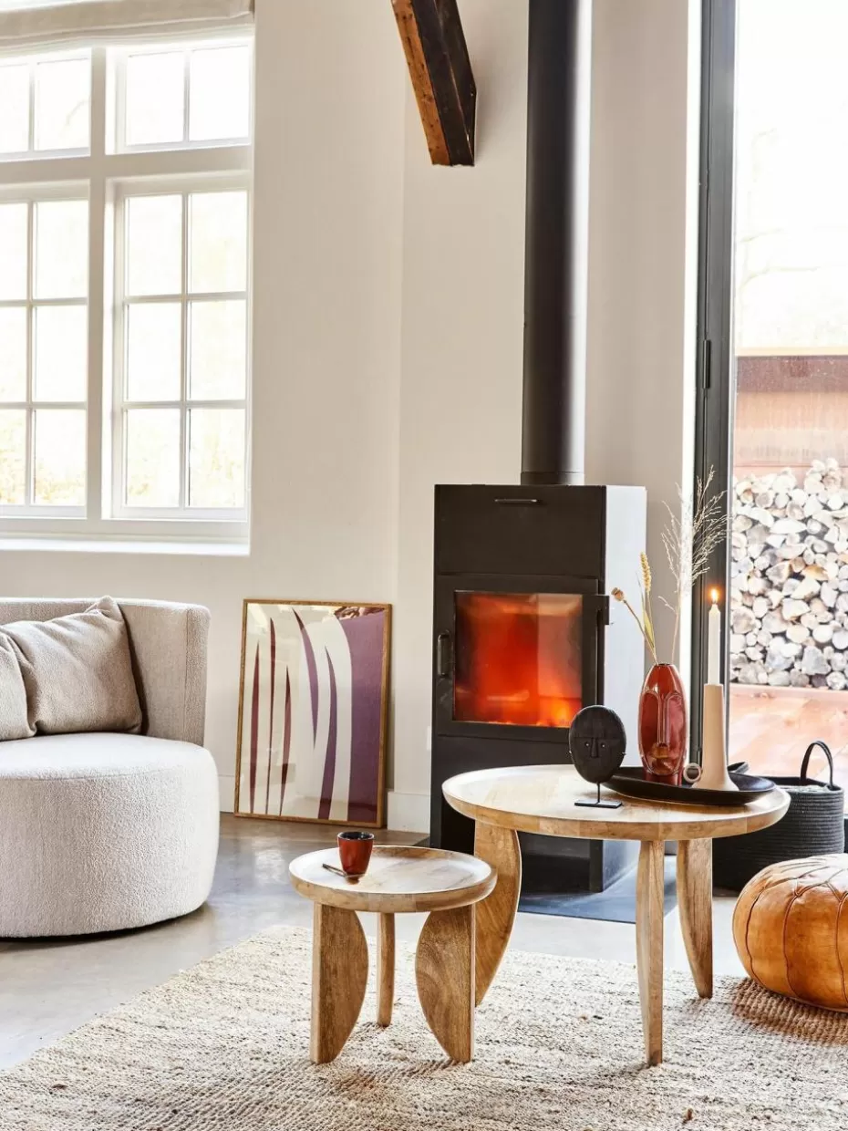 Beistelltische-Westwing Beistelltische Ella aus Mangoholz, 2er-Set