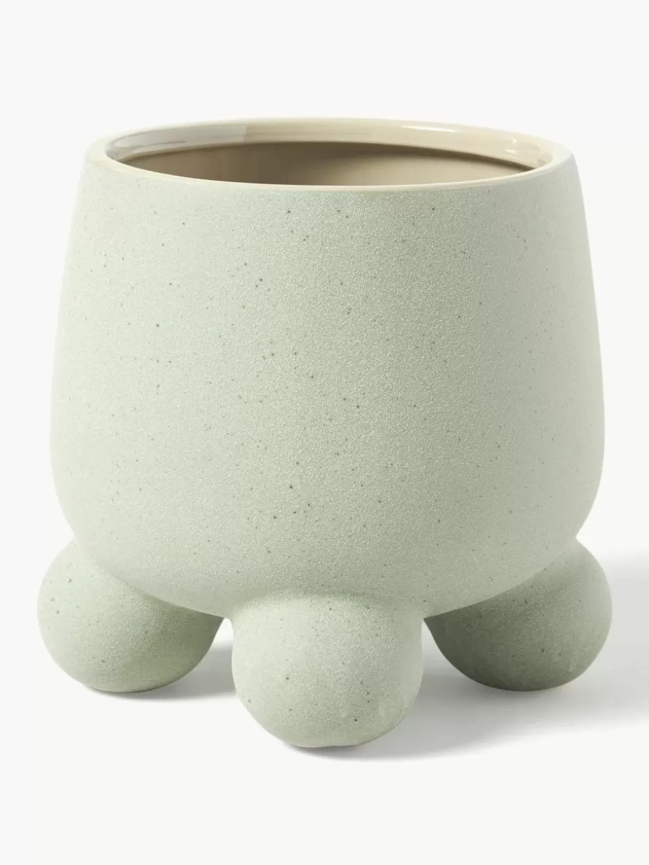 Blumentöpfe-Westwing Collection Übertopf Olea, H 26 cm Salbeigrün, matt