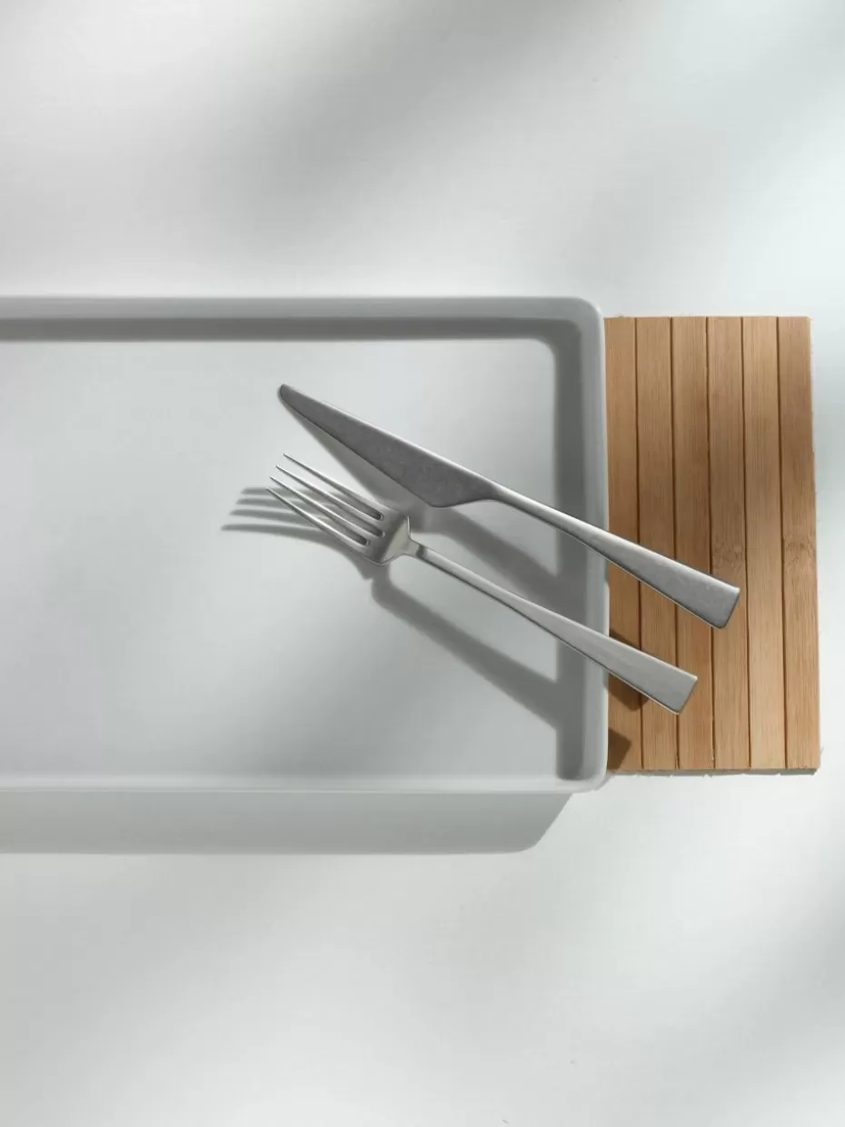 Besteck-Sets-knIndustrie Besteck-Set Zest mit Stonewashed Oberfläche, 6 Personen (24-tlg.) Silberfarben