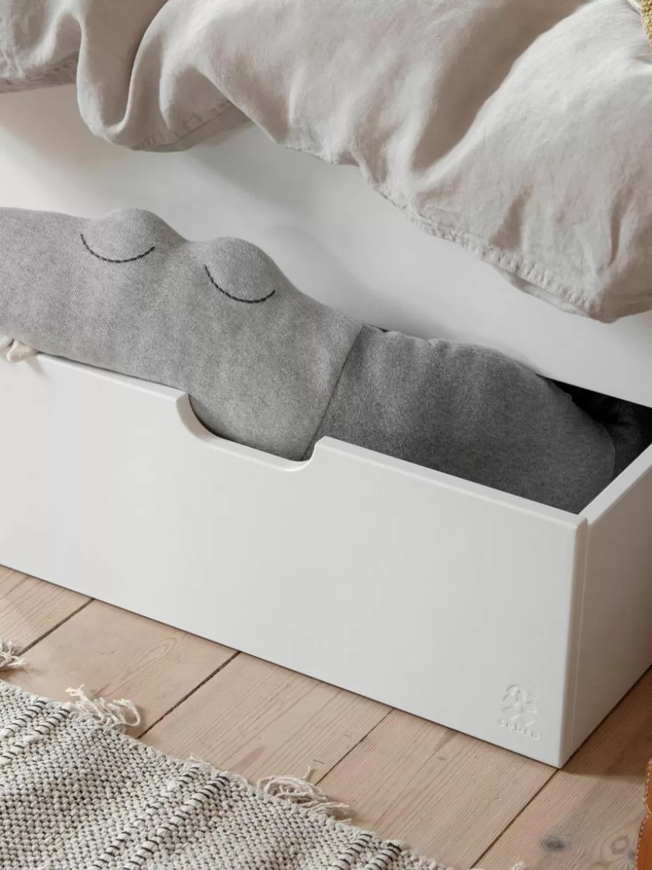 Kinderbetten-Sebra Bettschublade Baby & Junior mit Rollen Weiß