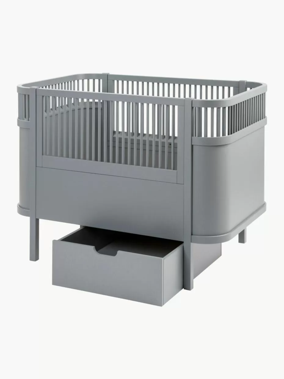 Kinderbetten-Sebra Bettschublade Baby & Junior mit Rollen Dunkelgrau