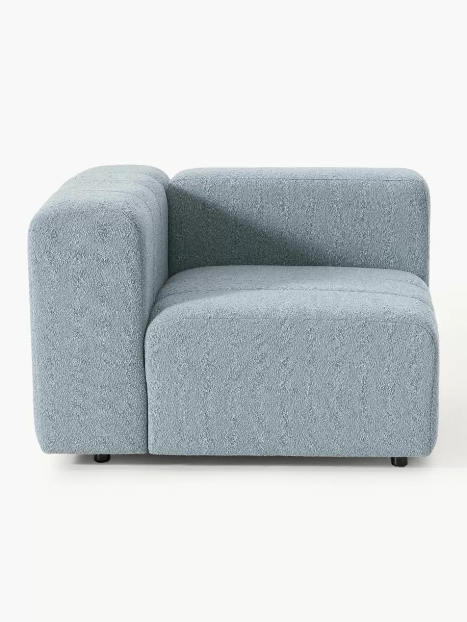 Sofaserien-Westwing Collection Bouclé-Eckmodul Lena Bouclé Hellblau