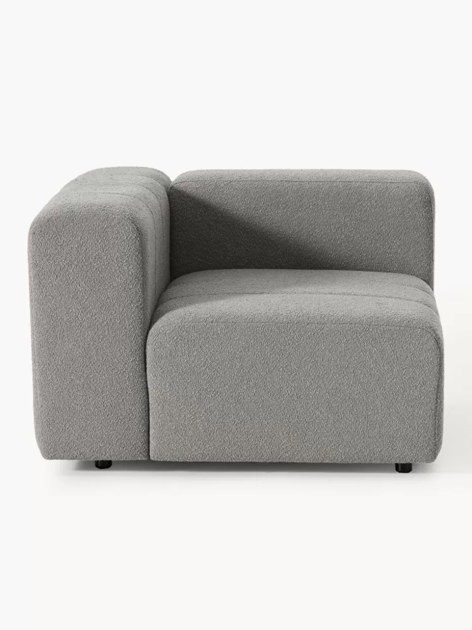 Sofaserien-Westwing Collection Bouclé-Eckmodul Lena Bouclé Grau