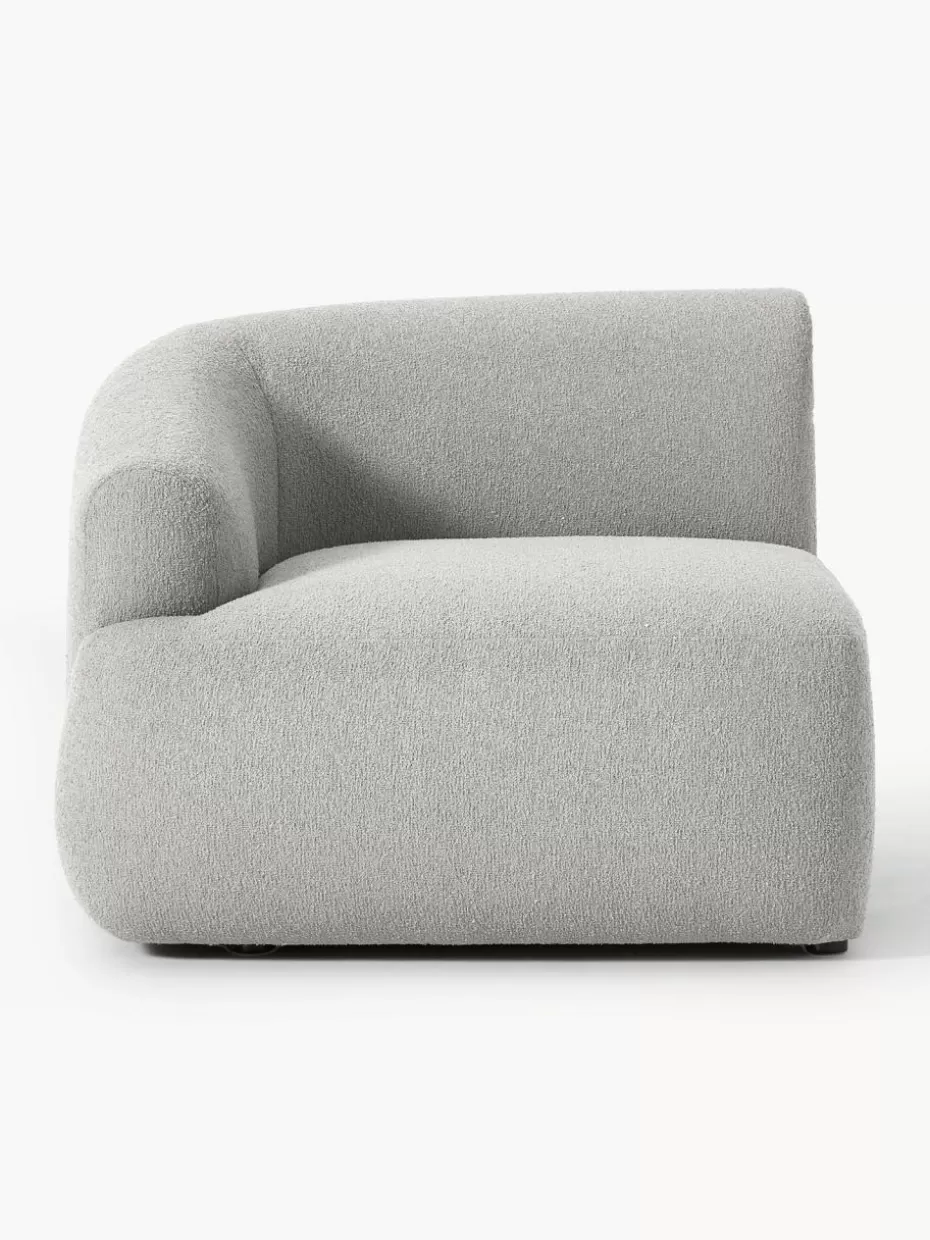 Sofas | Sofaserien-Westwing Collection Bouclé-Eckmodul Sofia Bouclé Hellgrau