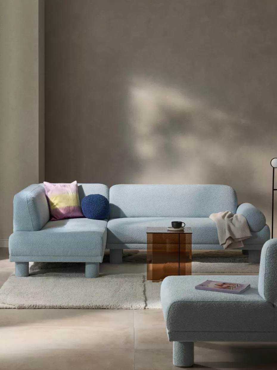Sofas | Sofaserien-Westwing Collection Bouclé-Ecksofa Lilo Bouclé Hellblau