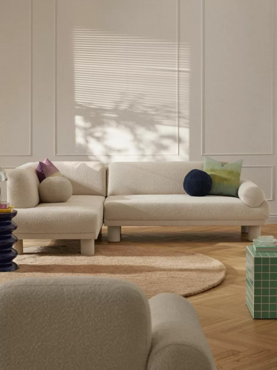 Sofas | Sofaserien-Westwing Collection Bouclé-Ecksofa Lilo Bouclé Hellbeige