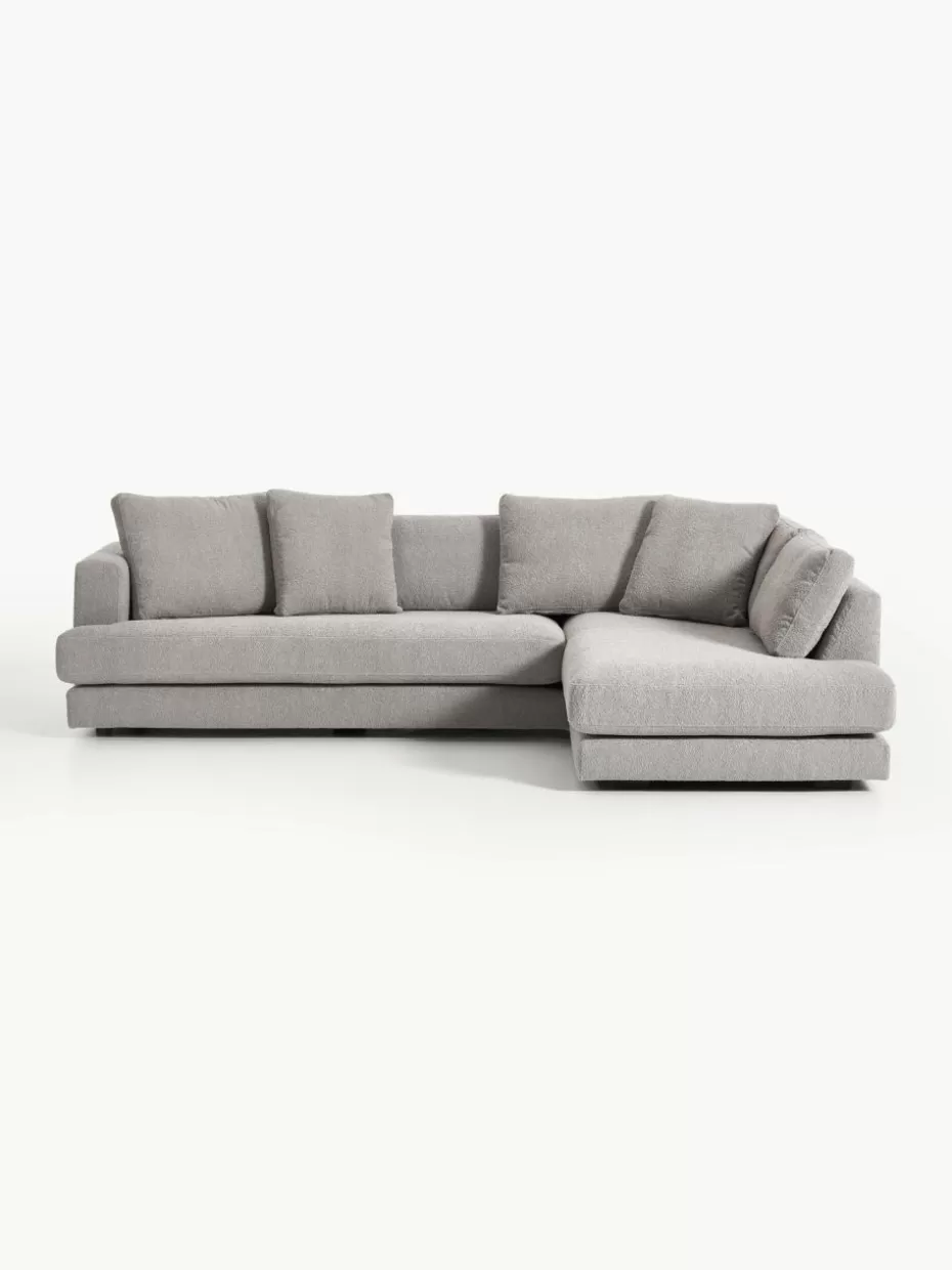 Sofas | Sofaserien-Westwing Collection Bouclé-Ecksofa Tribeca Bouclé Grau