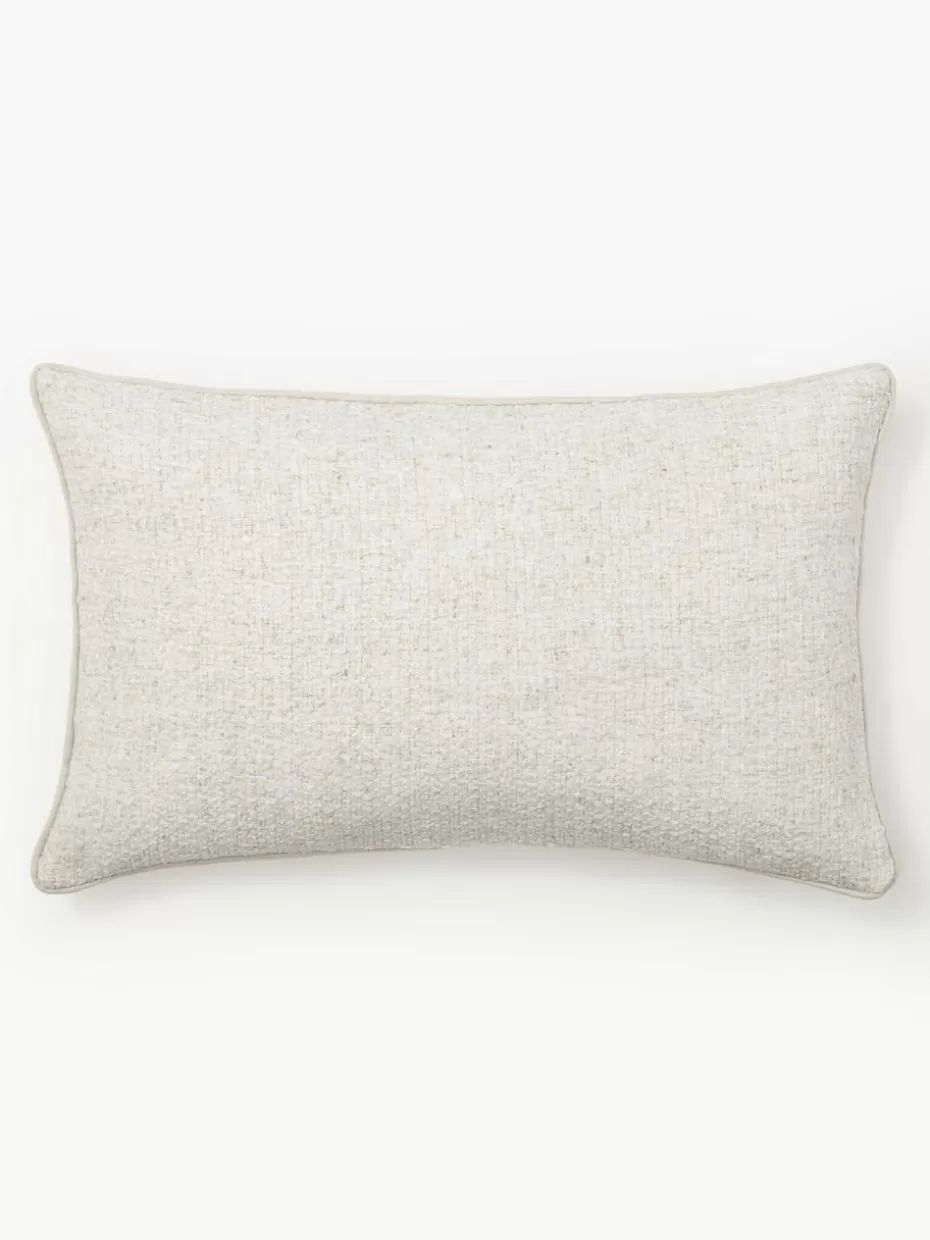 Dekokissen-Westwing Collection Bouclé-Kissenhülle Aya mit Kederumrandung