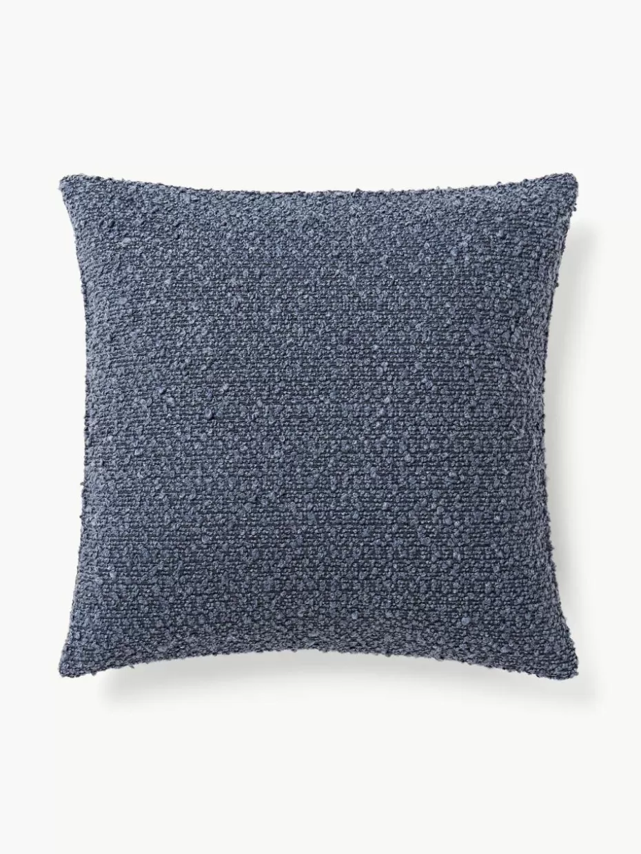 Dekokissen-Westwing Collection Bouclé-Kissenhüllen Bellamie, 2 Stück Bouclé Graublau