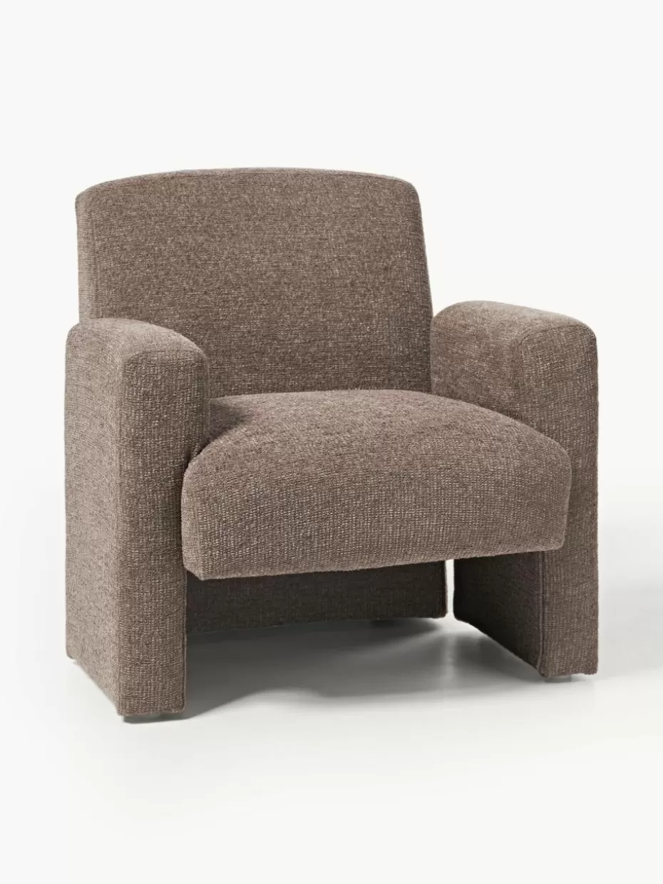 Sessel-Westwing Collection Bouclé-Loungesessel Aven Bouclé Taupe