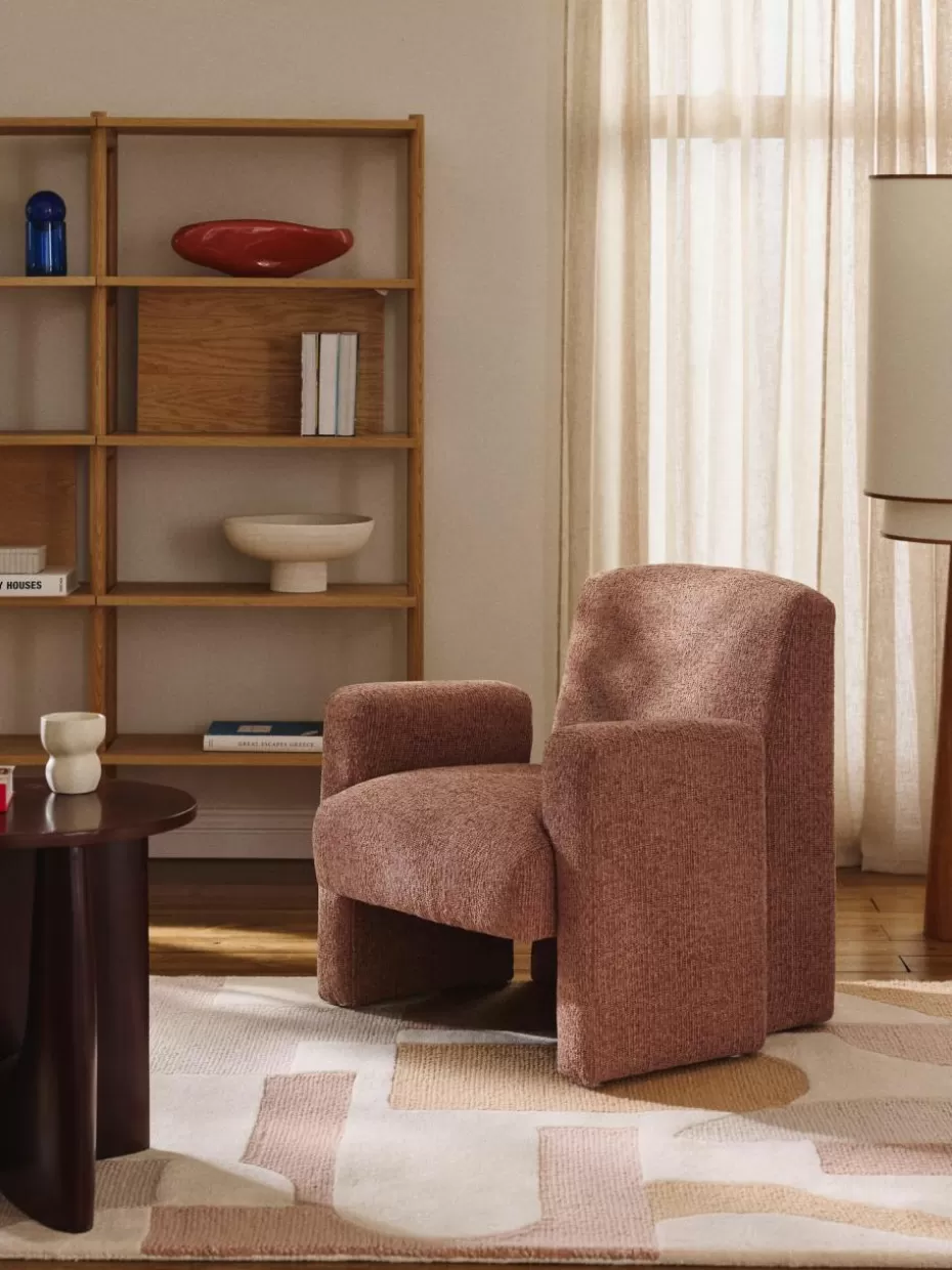 Sessel-Westwing Collection Bouclé-Loungesessel Aven Bouclé Nougat