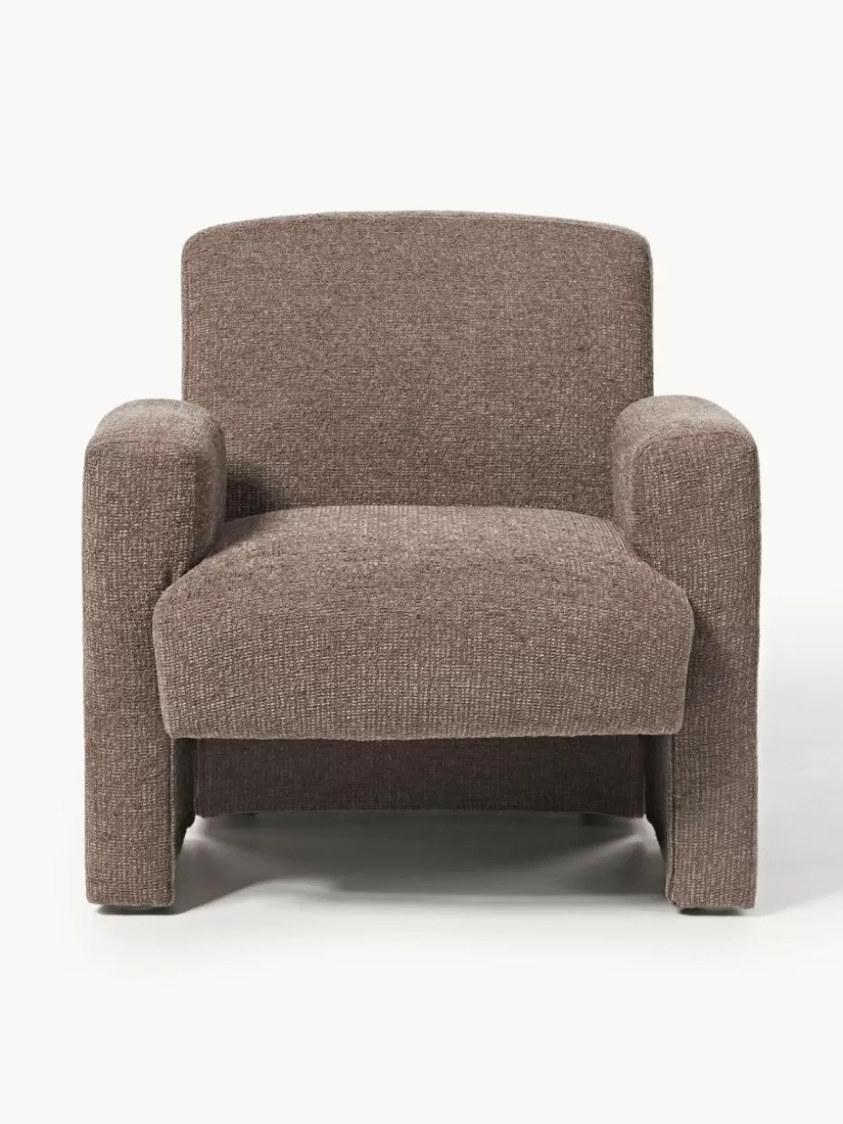 Sessel-Westwing Collection Bouclé-Loungesessel Aven Bouclé Taupe